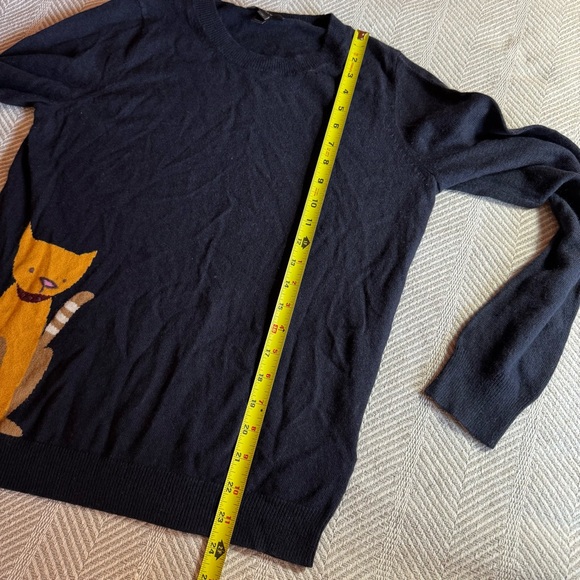 J. Crew Women's Knit Cat Sweater Wool Blend, Navy, Size M - Picture 9 of 9